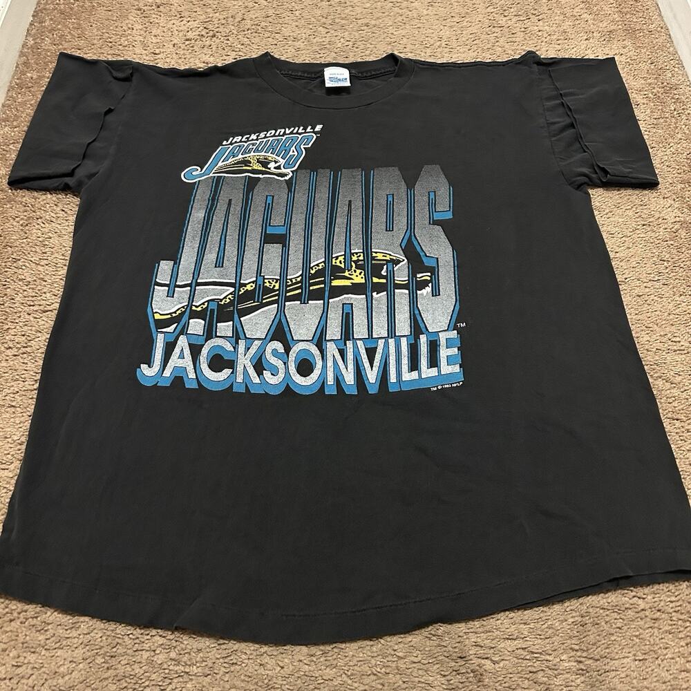 1993 Jacksonville Jaguars Shirt Banned Logo Salem USA Made Black Size Large